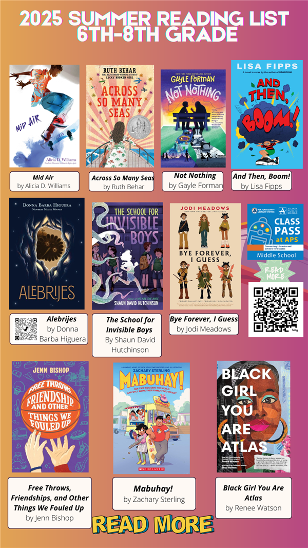 Summer Reading List 6-8